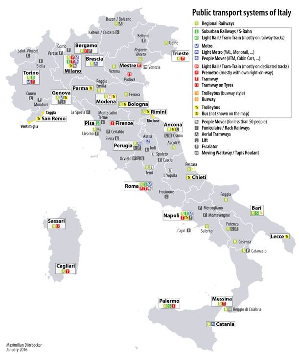 Image result for italy public transportation map