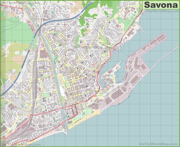 Image result for map of savona italy